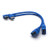 Antrader SuperSpeed USB 3.0 Male to Female Extension Cable 90 Degree Angle Data Converter Adapter Left + Right Blue