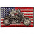 Biker Flag Iron On Patches - Embroidered Artwork Sew On Applique Patch, 4" x 2"