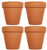 Set of 4 Terra Cotta Pots! 3" x 2.95" Pots Perfect for Vegetable or Flower Gardens! 3 inch Clay Terra Cotta Pots! (4)