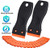 Plastic Razor Blade Scraper, 2 Pack Scraper Tool with 100 Pack Plastic Razor Blades Decal Sticker Remover Scraper Tool for Auto Window Tint Vinyl Tool Application, Easily Remove (Black)