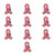 Finduat 10 Pcs Breast Cancer Awareness Pink Ribbon Metal Lapel Pins for Breast Cancer Awareness Fundraiser Events and Support Party Supplies