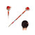 STAR-TOP Chinese Hair Chopstick Hair Decor flower Hair Pin Hair Clip Metal Hair Stick with Jewelly Box