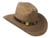 Chapeau Tribe Cocoa Tan Braided Cattleman Straw Cowboy Hat with Silver Concho Band