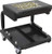 Torin TR6100W Blackjack Rolling Creeper Garage Shop Seat  Padded Mechanic Stool with Tool Tray Storage  Black