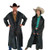 American Cowboy Saddle Slicker Rain Coat Duster  100% Waterproof Full Length Unisex (Black, Large)