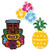 Big Dot of Happiness Tiki Luau - DIY Shaped Tropical Hawaiian Summer Party Cut-Outs - 24 Count