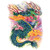Supperb Temporary Tattoos - Gorgeous Green Dragon in Clouds, Dragon Temporary Tattoos