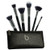 Duo Fiber Makeup Brush Set - Beauty Junkees 6pc Professional Make Up Brushes with Case, Foundation, Concealer, Blush, Bronzer Contour, Fan Highlighter, Eyeshadow, Powder Cosmetics, Vegan Cruelty Free