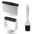 Dough Blender -Stainless Steel Pastry Cutter Set, Pastry Blender + Dough Scraper + Pastry Brush, Professional Pastry Set for Kitchen Baking Tools