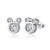 BAMOER 925 Sterling Silver Dazzling Mouse Stud Earrings CZ