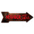SignMission Neighbor from Hell Arrow Plastic Sign, 24" Wide