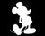 LLI Mickey Mouse Silhouette | Decal Vinyl Sticker | Cars Trucks Vans Walls Laptop | White |5.5 x 4.3 in | LLI962