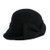 Womens Black Vintage Wool Felt Cloche Bucket Hat Winter Bowler Cap Packable