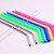 Reusable Silicone Drinking Straws set of 6 + 2 Stainless Steel Straws with Cleaning Brushes