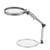PROW 5 inch 2.5X Zoom Desktop Foldable LED Magnifier with Metal Stand Hands Free Magnifying Glass Loupe for Reading Repair Hobby and Crafts