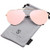 SOJOS Oversized Aviator Sunglasses Mirrored Flat Lens for Men Women UV400 SJ1083 with Gold Frame/Pink Mirrored Lens