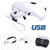 Gift2U Headband Magnifying Glass, USB Charging Headband Magnifier LED Illuminated for Jewelry Craft Watch Hobby 5 Lenses 1.0X 1.5X 2.0X 2.5X 3.5X