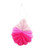 Bath Shower Loofah Sponge Mesh Pouf Exfoliating Body Scrubber with Handles (pink)