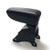 Black PU Leather Front Center Console Armrest Storage Box Universal Fit with Adjustable Bracket