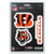 NFL Cincinnati Bengals Team Decal, 3-Pack