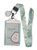 Avocado Print Lanyard w/ID Badge Holder and Acrylic Charm (A)