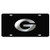 Sports Addiction Georgia Bulldogs Mirror Laser License Plate Tag Black Background, Silver - G Logo
