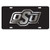 OSU Oklahoma State Cowboys Black Mirrored Auto License Plate Tag