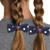 MLB Minnesota Twins Youth Girls Bow Pigtail Holder - Navy Blue