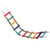 SunGrow Bird Ladder Bridge, 31 Inches Long, Helps Birds with Balance, Made with Raw Wood and Edible Dye, Easy Installation, Bright, Durable and Flexible, Suitable for Small to Medium Birds, 1 Piece