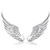 INSFIRE 2 Pair 3D Angel Wings Car Stickers and Decals-Stainless Alloy Metal,Auto Car Decoration Sticker Logo,Emblem,Badge Stickers Styling Fashion Car Truck Motorcycle Decor Decal (Silver)