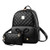 I IHAYNER Girls Bowknot 2-PCS Fashion Backpack Cute Mini Leather Backpack Purse for Women Black