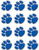 Teacher Created Resources Mini Accents, Blue Paw Prints (5117)