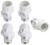Harrier 2 Outlet Socket Adapter Splitter, 2-Prong Polarized Outlets, Medium Base, White, 5 Pack