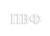 Officially Licensed Pi Beta Phi 8" x 3" Window Decal - White