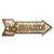 SignMission Snakes Arrow Plastic Sign, 18" Wide