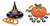 Halloween Inflatable Witch hat Ring toss Game + Free pin Pumpkin Game