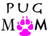 WickedGoodz Pink Paw Pug Mom Decal - Dog Bumper Sticker - Perfect Pet Owner Gift
