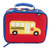 Zak Designs Grid Lock Inner Mesh Pocket Insulated Lunch Bag, Rectangle, Bus