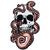 Octopus and Skull Patch Embroidered Applique Badge Iron On Sew On Emblem