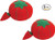 Dritz Tomato Pin Cushion (Strawberry 2/PK)