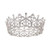 Lurrose Bridal Rhinestone Crown Tiara Princess Full Round Crystal Crown Wedding Headpiece for Brides