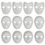 CSPRING 12PCS Paper Face DIY Mask Paintable White Plain Mask Costume for Mardi Gras Cosplay Masquerade Dance Party