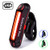 Volcano Eye Bike Rear Tail Light, USB Rechargeable LED Safety Light for Bicycle, Ultra Bright Waterproof Cycling Taillight, Red/Green/Blue 7 Light Modes Fits on Any Road or Mountain Bike