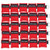 25pcs CPR Face Shield Mask Keychain Keying CPR Face Shields Pocket Mask for First Aid or CPR Training (Red-25)