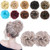 MORICA 2PCS Messy Bun Hair Scrunchies Messy Bun Hair piece for women Curly Wavy Scrunchy Updo Bun Extensions