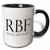3dRose "Rbf Resting Bitch Face" Mug, 11 oz, Black