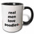3dRose (mug_123080_4) Real men love poodles - Two Tone Black Mug, 11oz