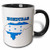 3dRose mug_58777_4 "Honduran flag in the outline map and word Honduras" Two Tone Black Mug, 11 oz, Multicolor