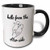 3dRose mug_243901_4 HELLO FROM THE OTTER SIDE - Two Tone Black Mug, 11oz