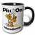 3dRose 115927_4 Piss On Scleroderma Awareness Ribbon Cause Design Two Tone Black Mug, 11 oz, White